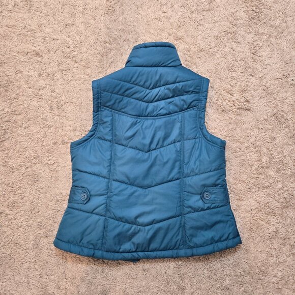 ❄️Sonoma Jacket Puffer Vest Women's Teal Blue Pockets, Full Zip Large - Picture 2 of 7